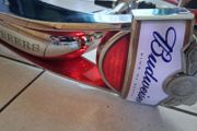 Chrome Budweiser Beer tap drip tray lights up