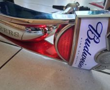 Chrome Budweiser Beer tap drip tray lights up