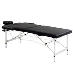 Foldable Massage Table, 185Lx70Wx59-80H cm, Aluminium