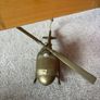 Large Vintage Brass Helicopter Image 3