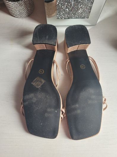 champagne colour sandals
