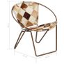 Chair Diamond Brown Real Leather Image 8