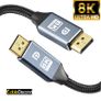 CableDeconn 5M Premium DisplayPort 1.4 UHD/3D 8K (7680x4320@60Hz) 32.4Gbps (Aluminum Alloy/Nylon Braided/Gold Plated) Cable (Brand New/Warranty) Image 2