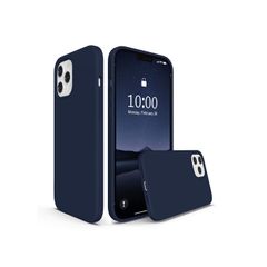 Liquid Silicone Case For iPhone 12 Pro Max Luxury Thin Soft Phone Cover New Blue - FHT6IP12PMLK