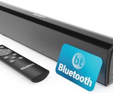 MAJORITY Bowfell | Bluetooth Sound Bar for TV | 50 Watt 2.0 Stereo Speaker Soundbar | Optical, RCA, USB, MP3 & AUX Input | 39cm | Custom EQ Settings & Remote Control (Black)