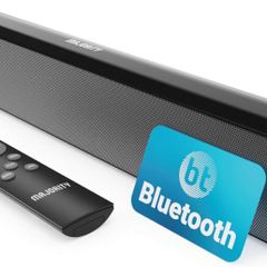 MAJORITY Bowfell | Bluetooth Sound Bar for TV | 50 Watt 2.0 Stereo Speaker Soundbar | Optical, RCA, USB, MP3 & AUX Input | 39cm | Custom EQ Settings & Remote Control (Black)