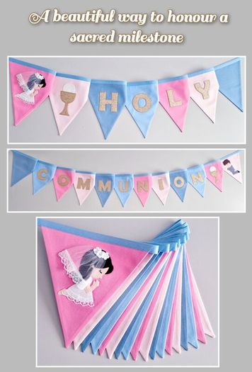 Beautiful Personalised Communion Bunting