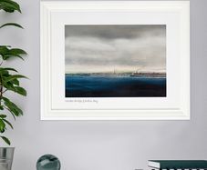Wooden Bridge and Dublin Bay, XL framed print by Helen Mathews