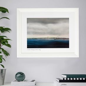 Wooden Bridge and Dublin Bay, XL framed print by Helen Mathews
