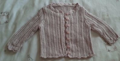 Baby cardigan, hand knitted, new