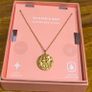 Embossed Zodiac Sign Necklace (Gemini) 100% Stainless Steel Image 2