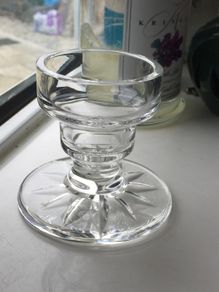 Vintage Galway Crystal tealight holder