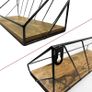 Floating Shelves for Wall Set of 3, Rustic Wood Wall Shelves with Wire Frame for Bedroom, Living Room, Bathroom, Kitchen Image 5