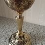 Stunning Antique Brass Oil Lamp Image 5