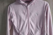 Pink velvet look hoodie Xs
