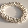 925 Sterling Silver T-bar Twisted Link Chain Bracelet 22g Image 3