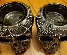 Skeleton tea light holders