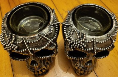 Skeleton tea light holders