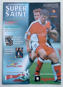 2001 St. Patrick's Athletic v Bray Wanderers - League of Ireland Premier Division Programme