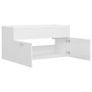Sink Cabinet with Built-in Basin High Gloss White Chipboard Image 10