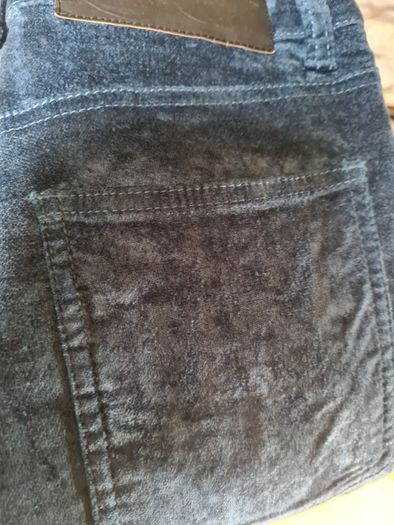 Womens CHEAP MONDAY Tight Velvet Steel blue skinny stretchy trousers jeans  Size W 26 L 32 A1