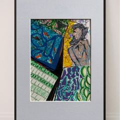 Original Art Figurative Bearded Guy Beard Pop Art