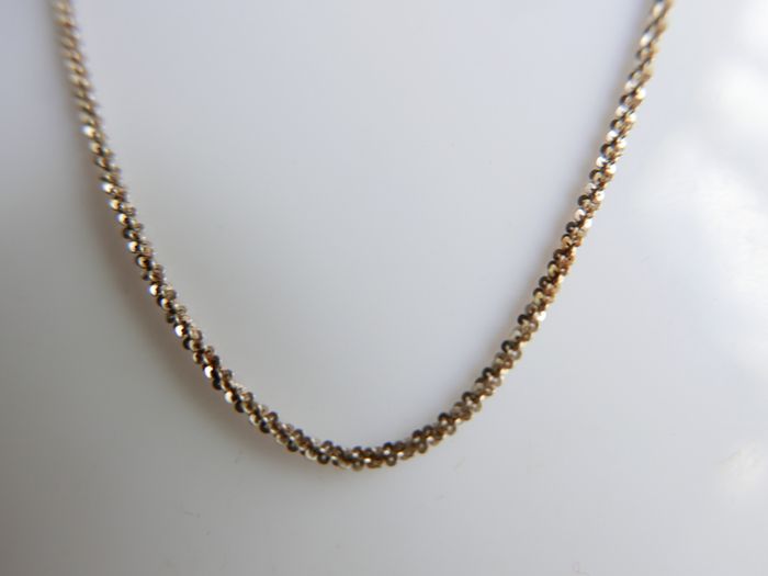 Vintage Italy  925 Sterling Silver 1.9mm Tinsel Chain Necklace Length 20" - 2,9g