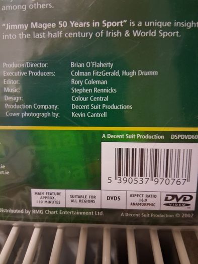 Jimmy Magee. 50 Years In Sport. Brand New In Factory Plastic DVD. Collect In Dublin Or Receive Via Post.