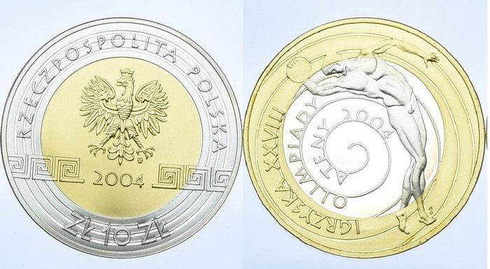 Poland silver coin 10 zloty 2004 -2005