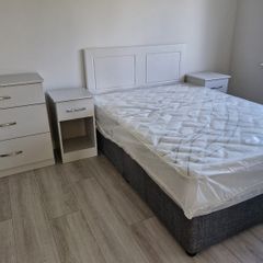 double bed + chest of drawers plus bedside lockers