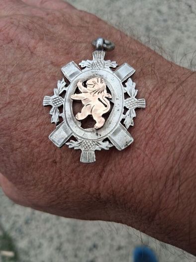 Chester Sterling Silver & 9k Rose Gold Fob(10 grams)