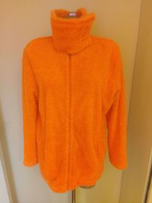 Janina neon orange zipped fleece jacket size UK20 EU48 Postage included