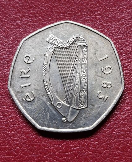 Ireland 1983 50P Fifty Pence Excellent coin