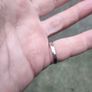 Sterling Silver Rub over CZ Solitaire ring Image 3