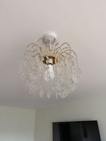 Ceiling lampshade - Gold & plastic  x 2