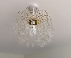 Ceiling lampshade - Gold & plastic  x 2