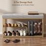 Velvet Bench and Shoe Storage Image 7