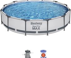 NEW SALE | Steel Pro Pool Swimming Pool, Round Above Ground Garden Frame Pool, Multiple Sizes, 12' x 30"/3.66m x 76cm