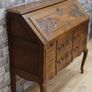 French Louis XV Revival Carved Solid Oak Bureau/Secretary, c.1920s Image 5