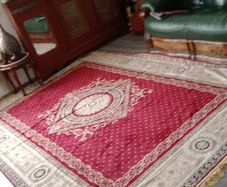 French Aubusson-Style Wool Rug carpet