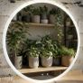 LED Bathroom Mirror Makeup Magnifying Defogger Bright Dual LED Tricolor Light Image 3