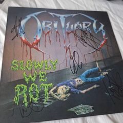 OBITUARY: Slowly We Rot LP- Fully autographed