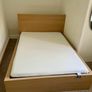 IKEA MALM double bed light oak veneer with full under-bed storage Image 3