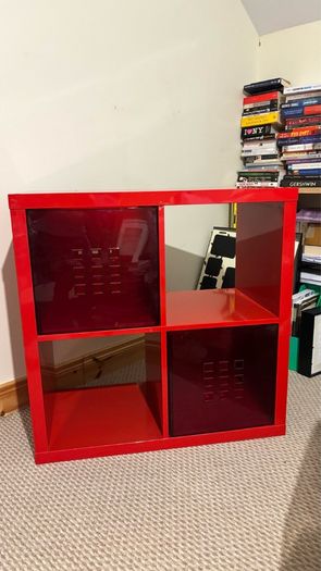 Ikea red kallax unit