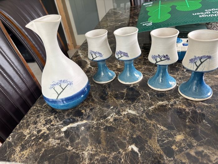 Cool mountain Pottery Set of 5