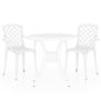 3 Piece Bistro Set Cast Aluminium White Image 2