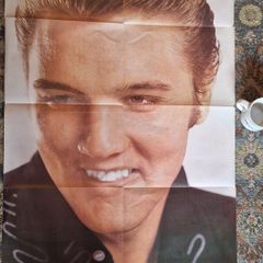 Large 1977 Elvis Presley Time Capsule: Magazine + Unused  Poster