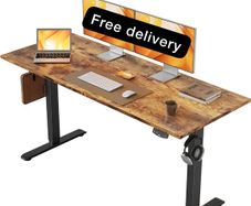 Electric Standing Desk, 140 x 60 cm Height Adjustable
