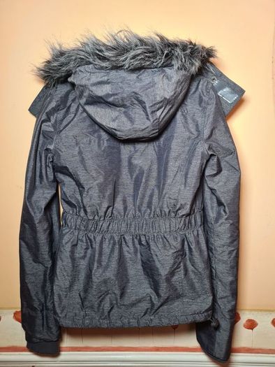 womens girls SUPERDRY wind attacker grey Jacket coat with fur hood Size 2XS double extra small winter walking hiking trekking