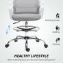 Draughtsman Chair, Mesh Drafting Chair, Ergonomic Office Chair with Lumbar Support, Adjustable Foot Ring, Grey Image 7